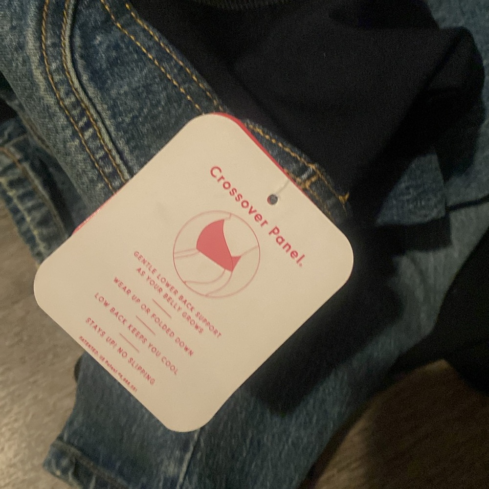 New Isabel Maternity Women's Maternity Blue Denim Jeans with Belly Panel sz 8 - Picture 9 of 9